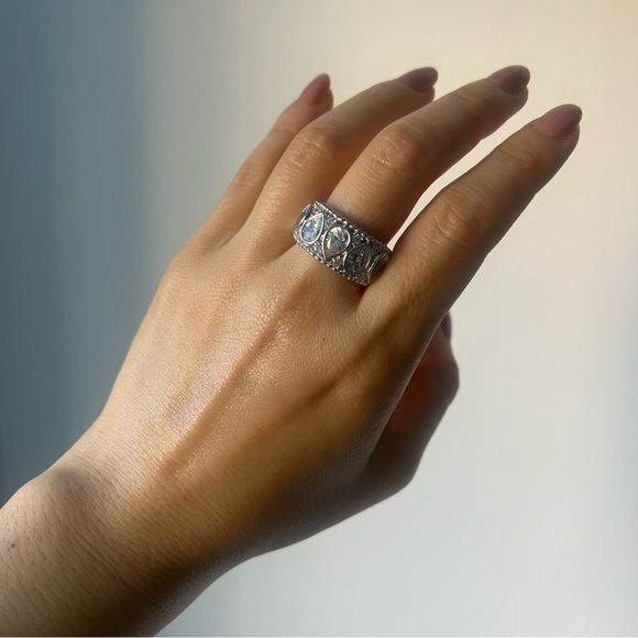 NWT) Kiera Sterling Silver Cocktail Ring - Picture 3 of 8